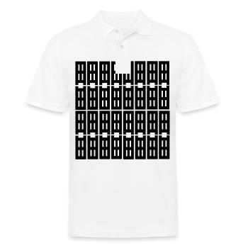 dieses einzigartige Design - Männer Poloshirt - Weiß - Vorne - Kai (181cm)