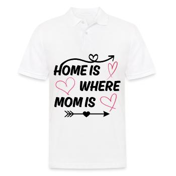 Maman dit que la maison est là où maman est - Polo Homme - blanc - Devant - Kai (181cm)
