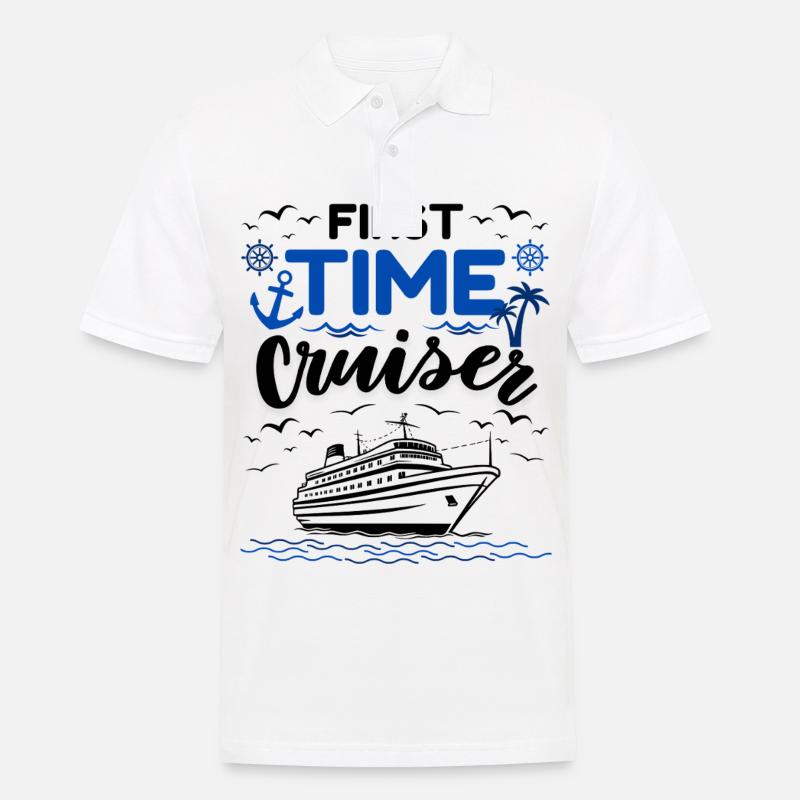 Première expérience de croisière en bateau - Polo Homme - blanc