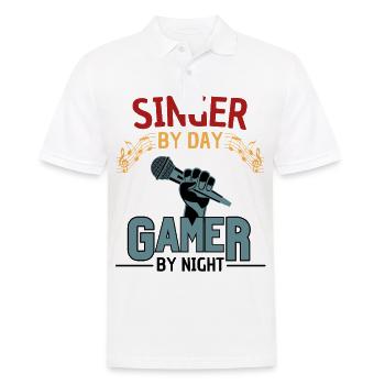 funny singer gamer saying - Men's Polo Shirt - white - Front - Kai (181cm)