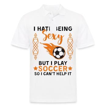 Lustiger Fußball Spruch Fußballspieler - Männer Poloshirt - Weiß - Vorne - Kai (181cm)