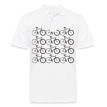Amour de vélo, vélo, vélo, vélos, vélo de route - Polo Homme - blanc - Devant - Kai (181cm)