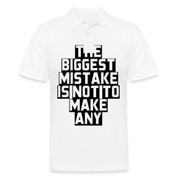 The biggest mistake is not to make a present - Men's Polo Shirt - white - Front - Kai (181cm)