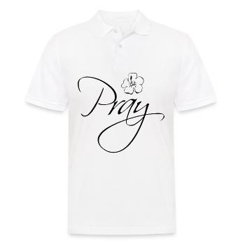 pray flower Blume - Männer Poloshirt - Weiß - Vorne - Kai (181cm)