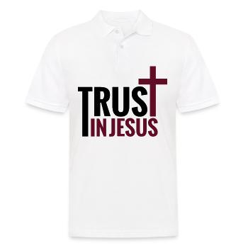 Trust Jesus God Bible Christian - Men's Polo Shirt - white - Front - Kai (181cm)