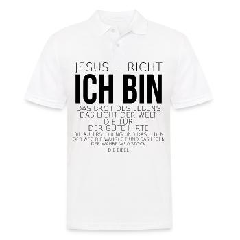 ich bin evangelisation Jesus christlich bibel - Männer Poloshirt - Weiß - Vorne - Kai (181cm)