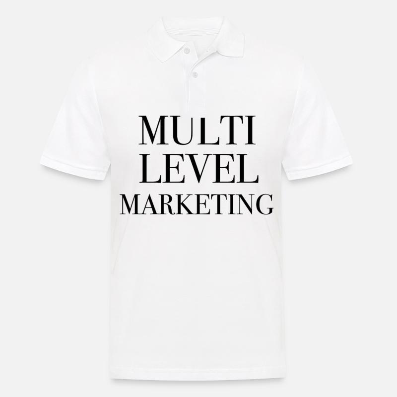 MLM Multi level Marketing Vertrieb Vertriebsweg - Männer Poloshirt - Weiß