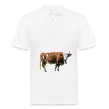 Kuh Geschenk Kinder - Männer Poloshirt - Weiß - Vorne - Kai (181cm)