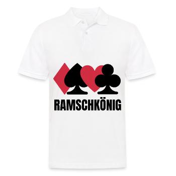Skat Karten Ramschkönig Skatspiel Kartenspiel Pik - Männer Poloshirt - Weiß - Vorne - Kai (181cm)