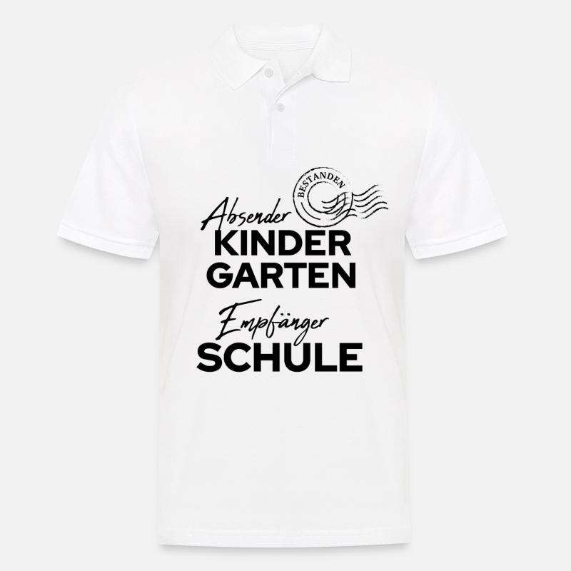 absender kindergarten empfänger schule 1 klasse - Männer Poloshirt - Weiß