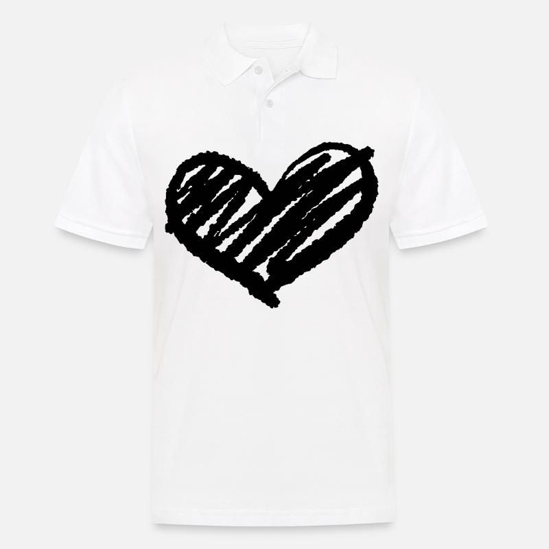 Junggesellenabschied Herz - Männer Poloshirt - Weiß