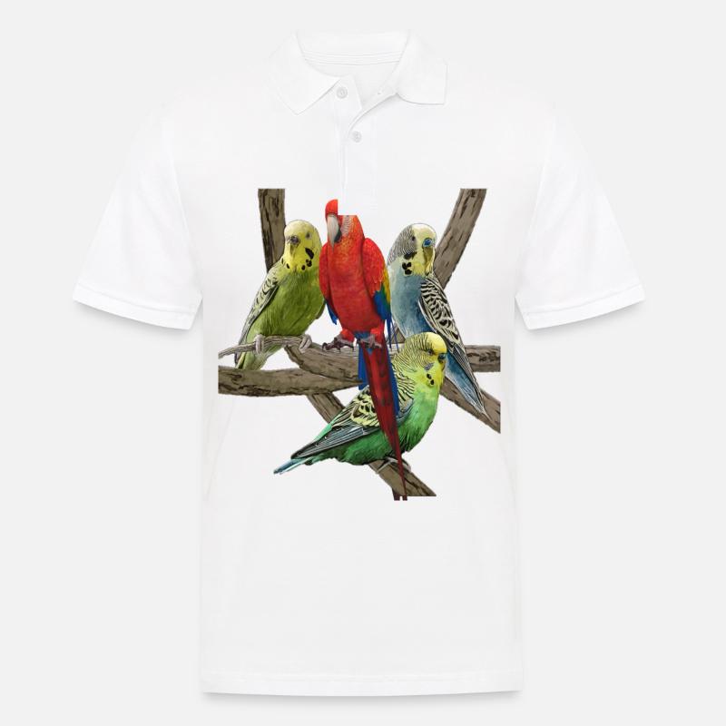 Wellensittich - Männer Poloshirt - Weiß
