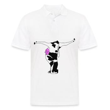 Offrir le yoga pour la vache drôle idée de cadeau - Polo Homme - blanc - Devant - Kai (181cm)