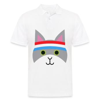 Jogging chat - Polo Homme - blanc - Devant - Kai (181cm)