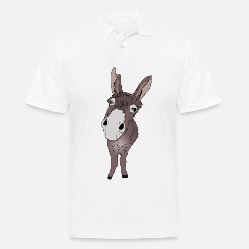 Idée cadeau drôle de conception d'âne pour des amis - Polo Homme - blanc