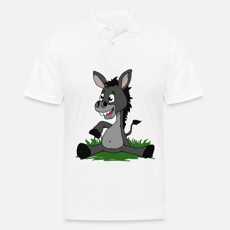 Lustiges Esel Baby oder Kind Tshirt Geschenk - Männer Poloshirt - Weiß