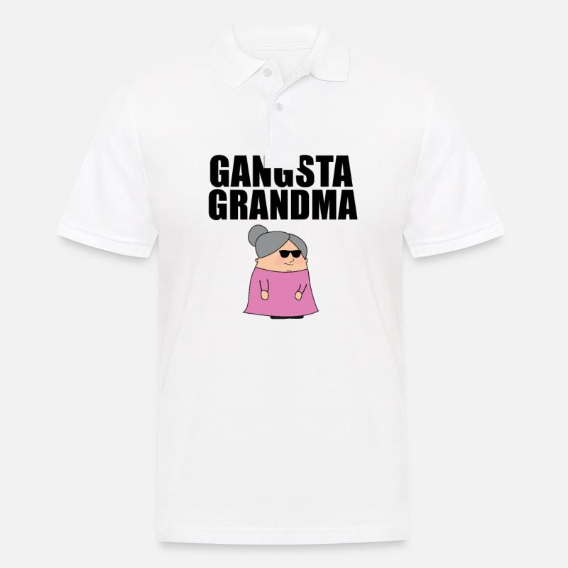 Coolste Großmutter Oma Gangster Geschenk - Männer Poloshirt - Weiß