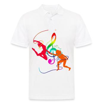 Colorful choreography with notes Gift idea - Men's Polo Shirt - white - Front - Kai (181cm)