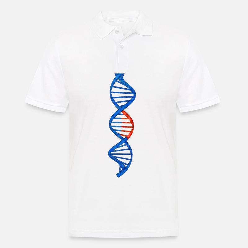 Test DNA DNA a doppia elica Idea regalo per i ricercatori - Polo da uomo - bianco