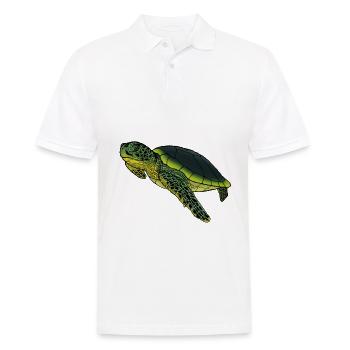 Old turtle with experience gift idea animals - Men's Polo Shirt - white - Front - Kai (181cm)