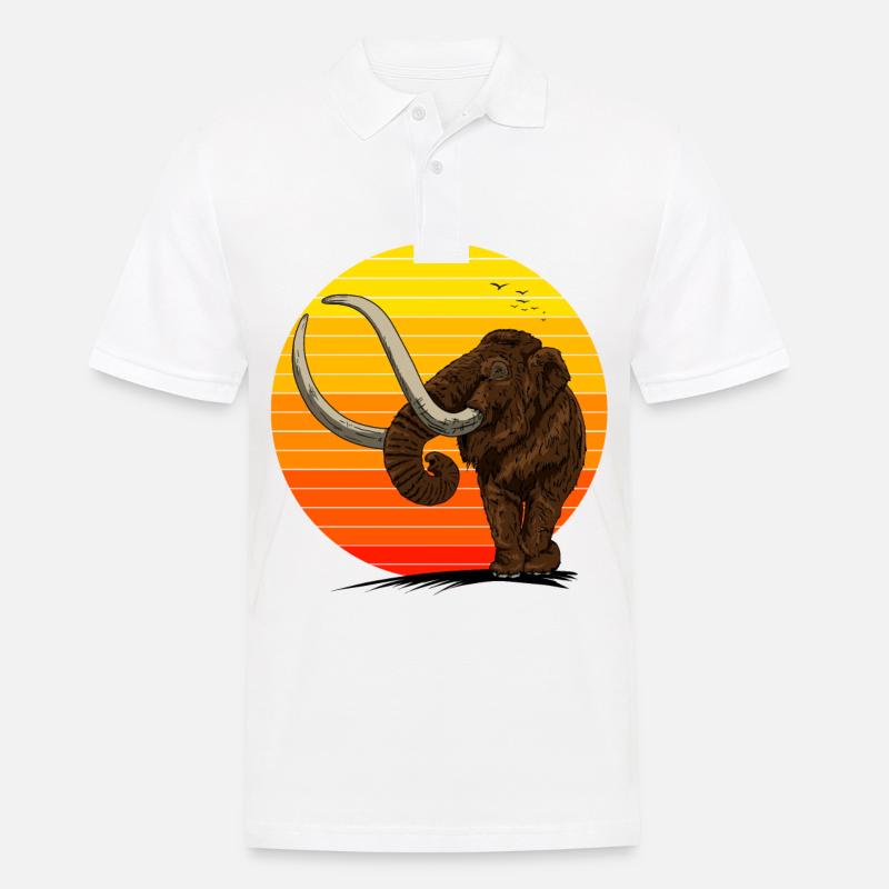 Schönes Mammut in der Sonne Geschenkidee aus Eis - Männer Poloshirt - Weiß