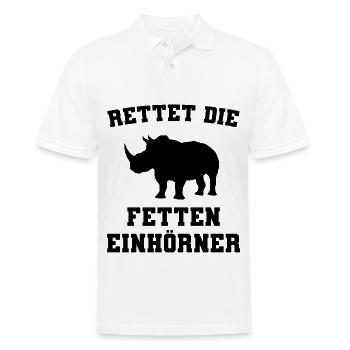 Save the chubby Unicorns - Men's Polo Shirt - white - Front - Kai (181cm)