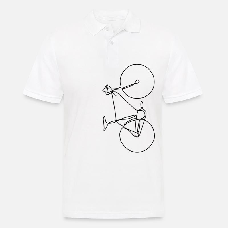 Fahrrad Radfahrer Geschenk - Männer Poloshirt - Weiß