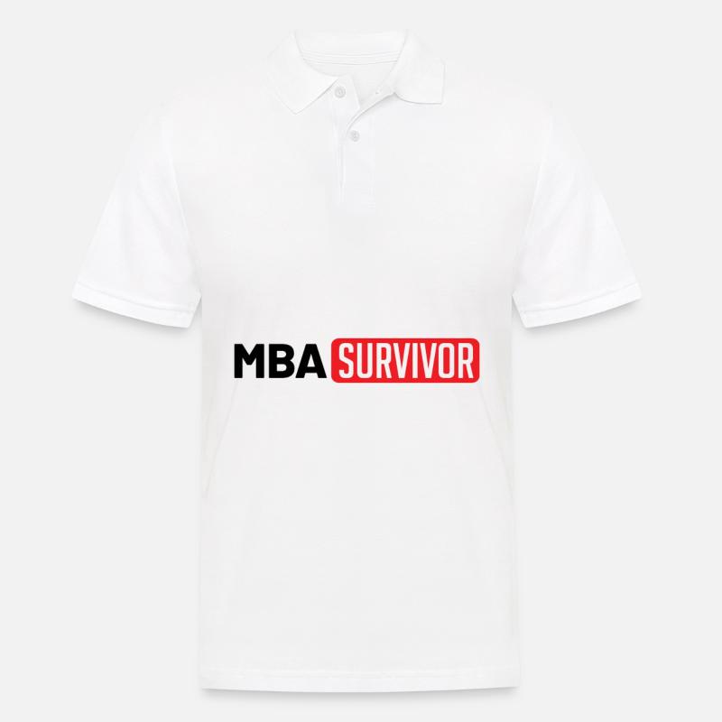 MBA Überlebender - Männer Poloshirt - Weiß