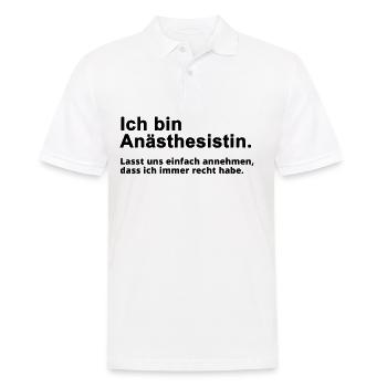 Anästhesistin Beruf Spruch Geschenk - Männer Poloshirt - Weiß - Vorne - Kai (181cm)