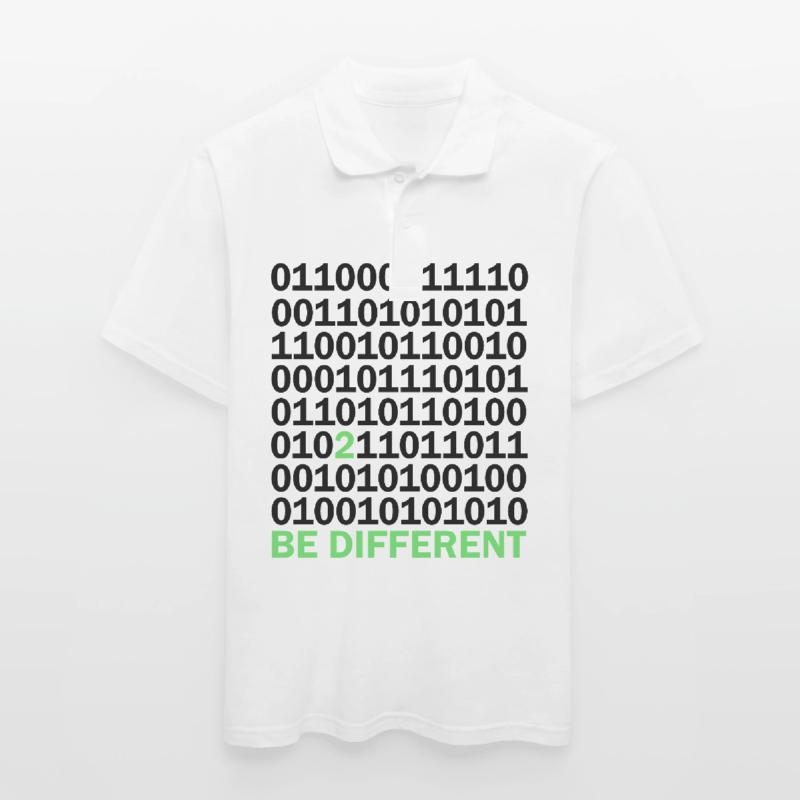 Cadeau Be Different Binary Code Nerd Polo Homme