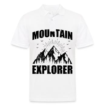 Berg-Explorer - - Männer Poloshirt - Weiß - Vorne - Kai (181cm)