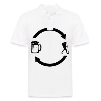 Bier loading Pfeile und Wandern 1 - - Männer Poloshirt - Weiß - Vorne - Kai (181cm)