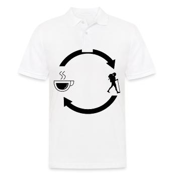 Kaffee laden Pfeile und Wandern 1 - - Männer Poloshirt - Weiß - Vorne - Kai (181cm)