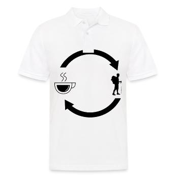 Kaffee laden Pfeile und Wandern - - Männer Poloshirt - Weiß - Vorne - Kai (181cm)