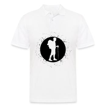 Kreis mit Spritzen und Wandern - - Männer Poloshirt - Weiß - Vorne - Kai (181cm)