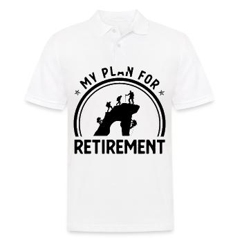 My Plan for Retirement - - Men's Polo Shirt - white - Front - Kai (181cm)