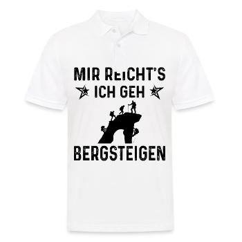 MIR RICHTS ICH GEN BERGSTEIGEN - - Männer Poloshirt - Weiß - Vorne - Kai (181cm)