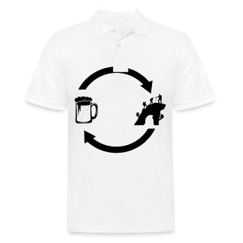 Flèches de chargement de bière et escalade - - Polo Homme - blanc - Devant - Kai (181cm)