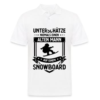 Unterschette Niemals Einen Alten Mann auf Einem Sn - Männer Poloshirt - Weiß - Vorne - Kai (181cm)