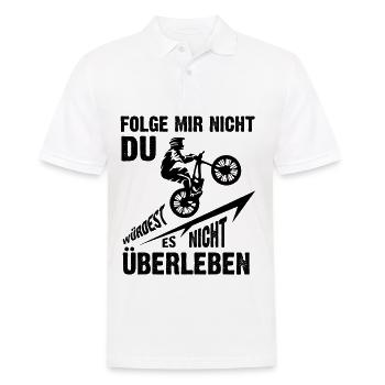 Folge Mir nicht - - Männer Poloshirt - Weiß - Vorne - Kai (181cm)