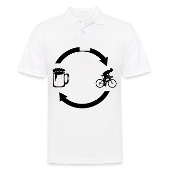 Beer Load Arrows and Cycling 1 - - Men's Polo Shirt - white - Front - Kai (181cm)