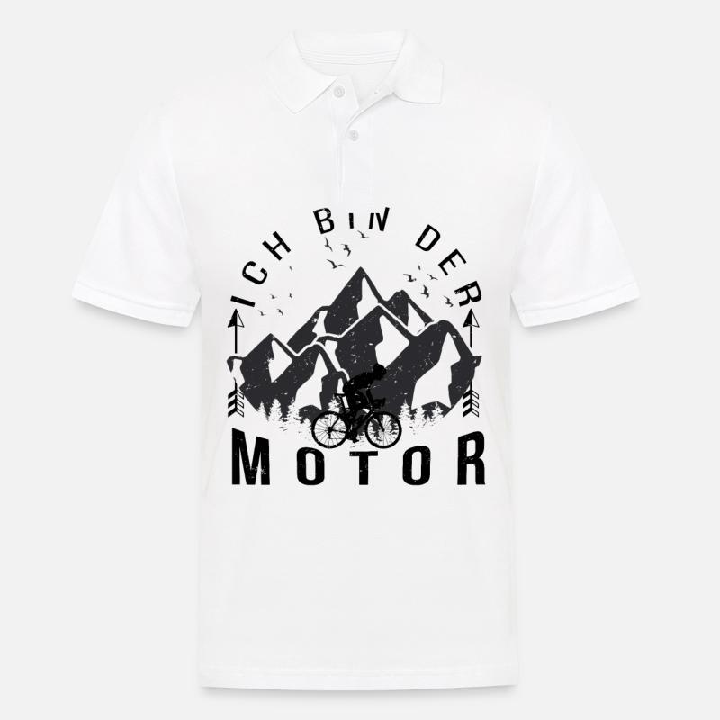 Ich bin der Motor - - Männer Poloshirt - Weiß