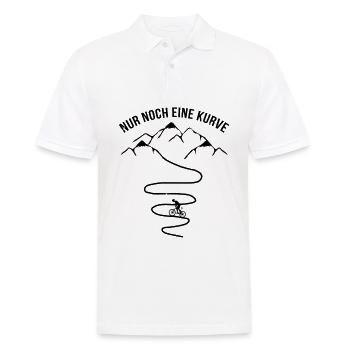 Nur noch ein Kürve und Radfahrer - - Männer Poloshirt - Weiß - Vorne - Kai (181cm)
