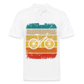 Vintage Square and Cycling - - Men's Polo Shirt - white - Front - Kai (181cm)