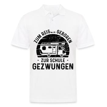 Zum Reisen geboten Zur Schule Gezwungen - - Männer Poloshirt - Weiß - Vorne - Kai (181cm)