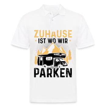 Zuhause ist WO Wir Parks - - Männer Poloshirt - Weiß - Vorne - Kai (181cm)