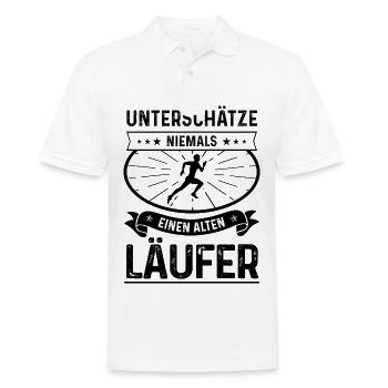 UNTSCHATZE NIEMALS EINEN ALTEN LAUER - - Männer Poloshirt - Weiß - Vorne - Kai (181cm)