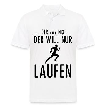 Der Tut Nix der Wille Nur laufen - - Männer Poloshirt - Weiß - Vorne - Kai (181cm)