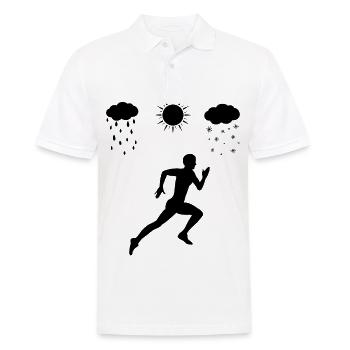 All seasons and running - (2) - Men's Polo Shirt - white - Front - Kai (181cm)
