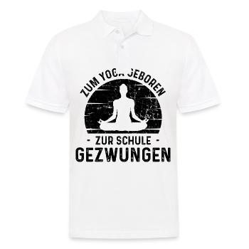 Zum Yoga Georen Zur Schule Gezwungen - - Männer Poloshirt - Weiß - Vorne - Kai (181cm)